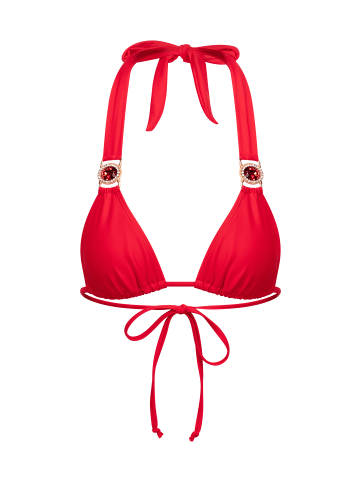 Moda Minx Bikini Top Amour Triangle in rot