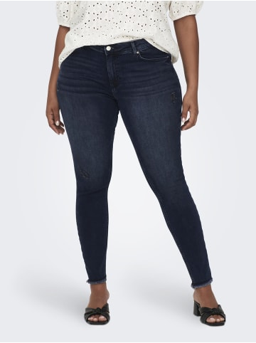 ONLY Carmakoma Skinny Jeans in Blue Black Denim 1