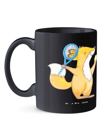 Mr. & Mrs. Panda Tasse Tennis Lebensweisheit mit Spruch in Schwarz