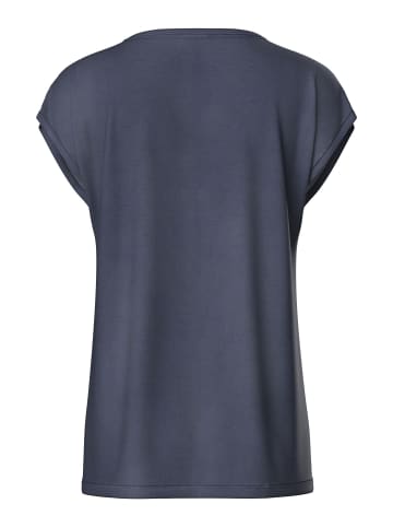 Pieces T-Shirt mit V-Ausschnitt in Ombre Blue
