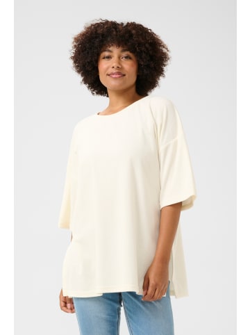 Cream T-shirt CRFria Oversize fit in Snow White