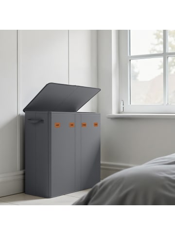 SONGMICS Wäschekorb Tina in Dunkelgrau - (B)33 x (H)75 x (T)84 cm
