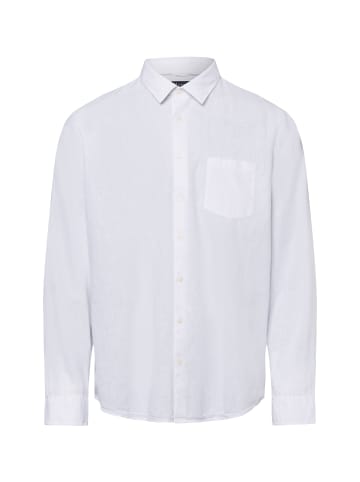 März Freizeithemd mit Leinen-Anteil in weiß