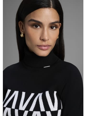 Bruno Banani Stehkragenpullover in schwarz-weiß