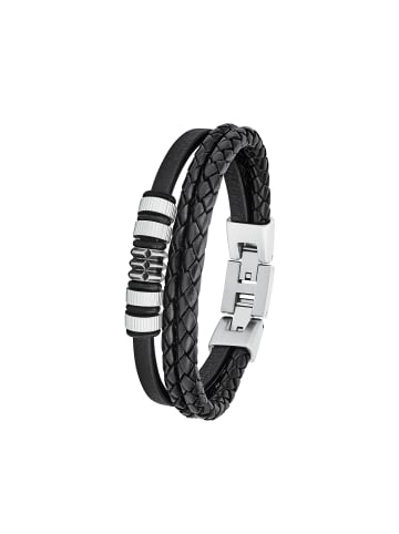 S. Oliver Armband Leder/Edelstahl 22 cm
