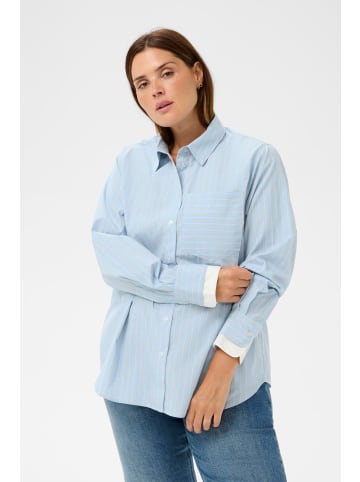 KAFFE curve Hemd langarm KClenia Loose fit in Powder Blue Stripe