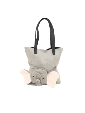 Crochetts Umhängetasche Elefant in Grau – (B)35 x (H)39 x (T)5 cm