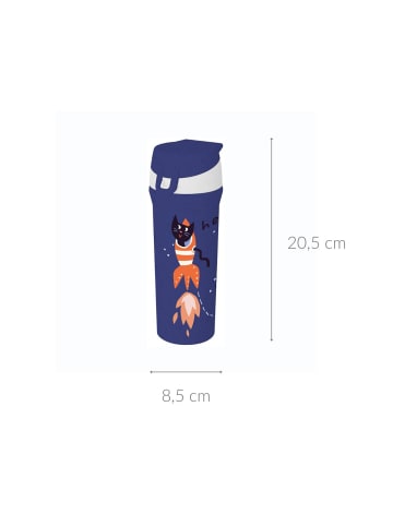 koziol Wasserflasche DREAMS, 500 ml in Marineblau, Ø 8,5 x (H) 20,5 cm