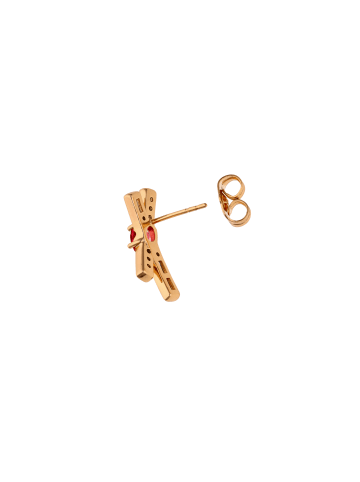 NAEMI Women Earrings in Rose Gold Red