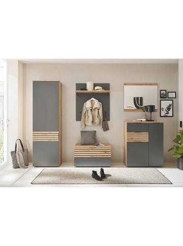 home24 home24 Spiegel (1er Set) - Eiche Artisan Dekor - Spanplatte beschichtet - 85.0 x 70.0 x 2.0 cm in Eiche