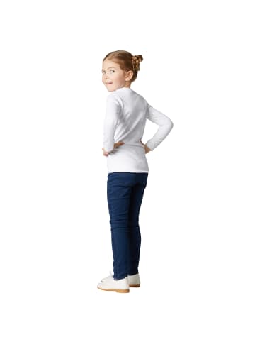 tectake Einfarbiges Langarm-Shirt für Kinder, weiß