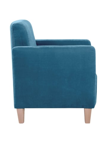 58 aufm Kessel SESSEL Karol Bezug Veloursstoff Buche natur / petrol