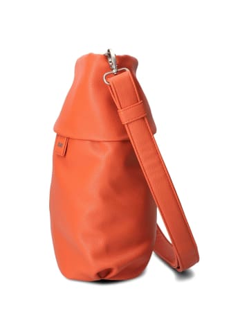 Zwei Mademoiselle M12 - Schultertasche 32 cm (cord-mocca) in papaya