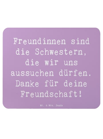 Mr. & Mrs. Panda Mauspad Spruch Freundinnen Schwestern mit Spruch in Lavendeltraum
