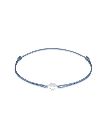 Elli Armband 925 Sterling Silber mit Smiling Face, Smiling Face in Hellblau