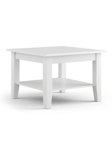 Feldmann-Wohnen Couchtisch Belluno Elegante Kiefer weiß (RAL9010) lackiert 70 / 70 / 48cm