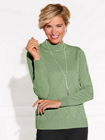 Sieh an! Stehkragen-Pullover in eucalyptus