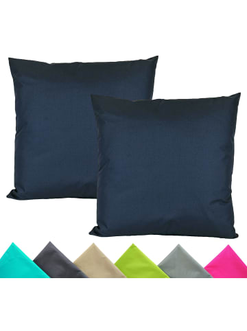 JACK 2er Set Outdoor Kissenhülle 40x40cm Uni in Marine
