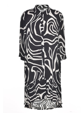 GOZZIP Shirt Tunika Edith in Black/White Print