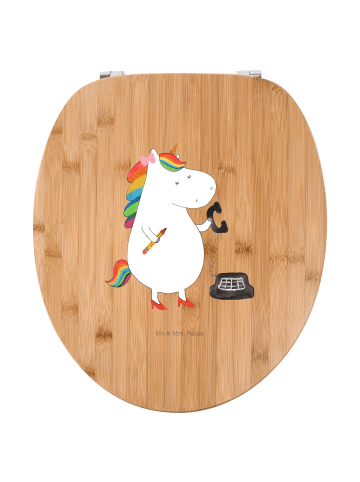 Mr. & Mrs. Panda Motiv WC Sitz Einhorn Sekretärin ohne Spruch in Braun
