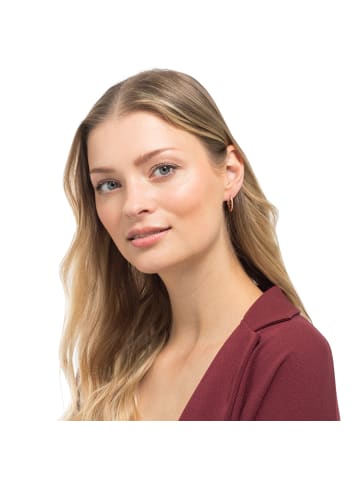 Steel_Art Ohrcreolen Damen Leona silberfarben poliert in rosegoldfarben