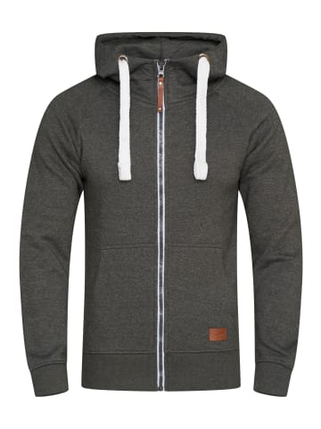 behype Sweatjacke - BHOMNOI Hoodie Weicher Kapuzenpullover Sweatshirt in Dunkelgrau