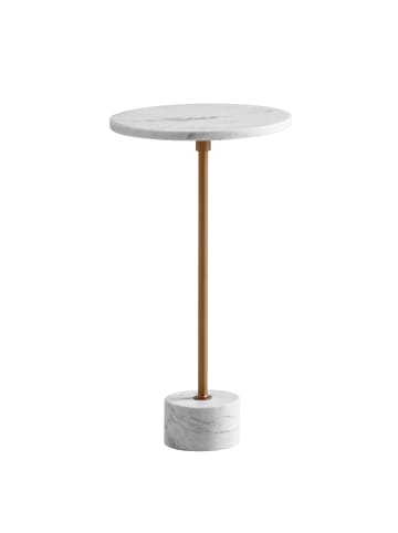 KADIMA DESIGN Beistelltisch Echter Marmor Metall 30x30x55,5 cm Anstelltisch