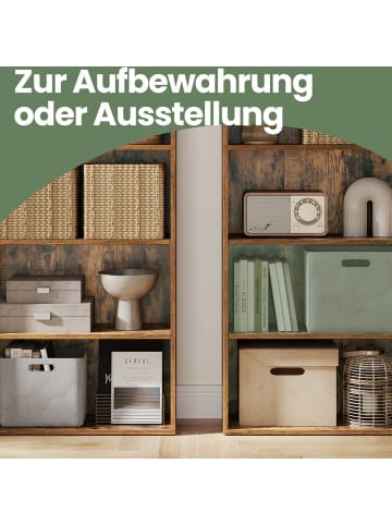 VASAGLE Bücherregal Custos in Braun - (B)60 x (H)178.5 x (T)24 cm