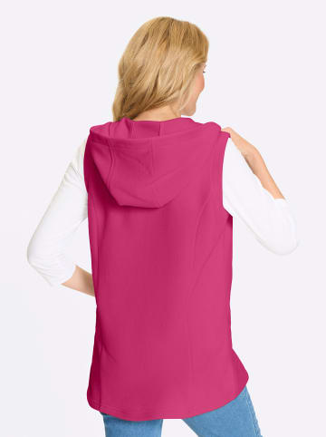 Sieh an! Fleece-Weste in fuchsia