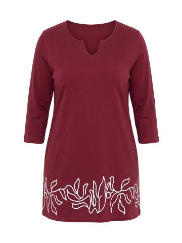 Ulla Popken Longshirt in dunkel weinrot