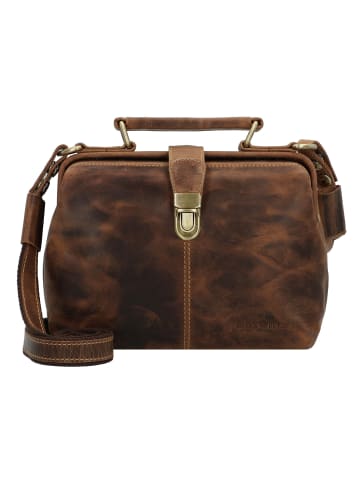 Greenburry Vintage Umhängetasche Leder 24 cm in brown
