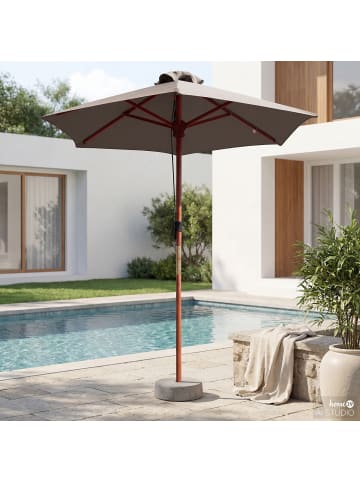 home24 Sonnenschirm Growora in Taupe