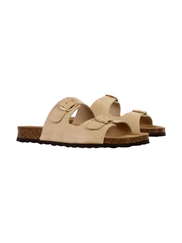 Divine Factory Pantoletten aus Sierra-Leder Beige