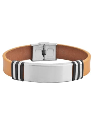 Adeliás Herren Armband aus Leder 21 cm in braun