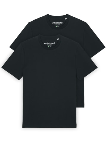 wat? Apparel T-Shirt 2er Pack Bio Basic T-Shirt Männer in Schwarz