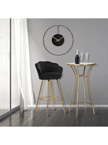Mauro Ferretti Bartisch aus goldfarbenem Metall mit verspiegelter Glasplatte, Ø 60 x 105 cm