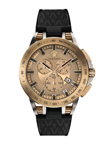 Versace Schweizer Uhr SPORT TECH bronzefarben in schwarz