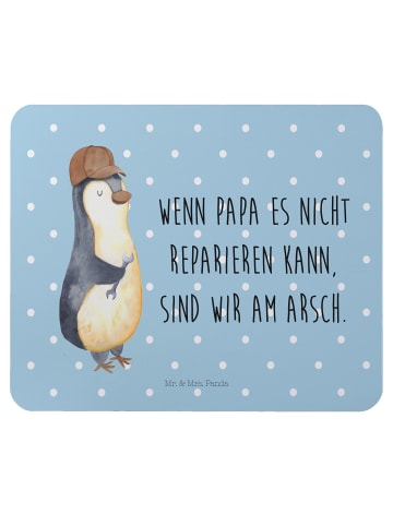 Mr. & Mrs. Panda Mousepad Wenn Papa es nicht reparieren kann, si... in Blau Pastell