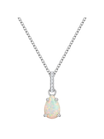 Glanzstücke München Kette aus Sterling Silber mit Opal (synth.) in silber