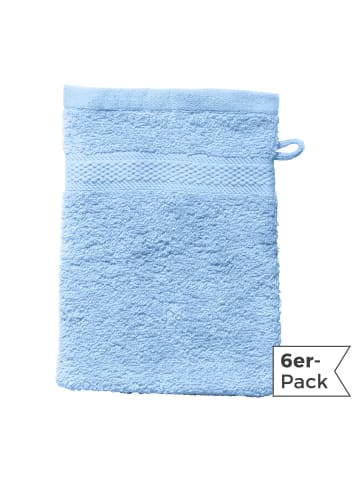 REDBEST Frottier Waschhandschuh 6er-Pack Chicago in hellblau