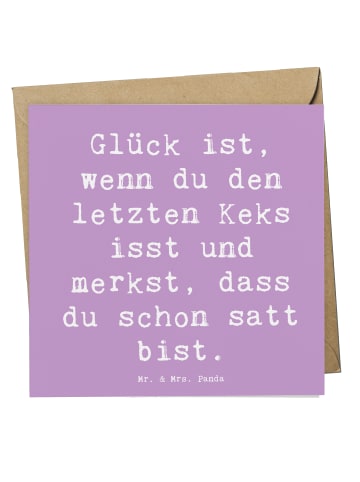 Mr. & Mrs. Panda Klappkarte Spruch Glück Erfüllung mit Spruch in Lavendeltraum