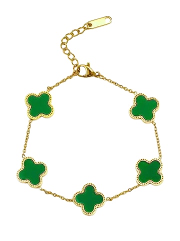 ENGELSINN Armband Kleeblatt Armkette in Grün