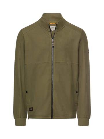 Camel Active Sweatjacke mit verstellbarem Tunnelzug in Olivgrün