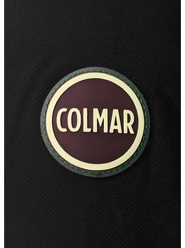 COLMAR Polo-Shirt mit angesetztem Kragen in Schwarz