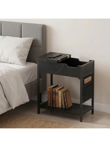 relaxdays Beistelltisch in Schwarz - (B)60 x (H)60x (T)31,5 cm