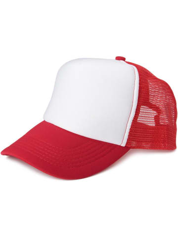 styleBREAKER Mesh Cap in Weiß-Rot