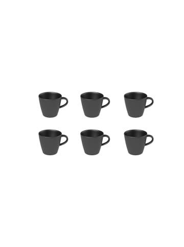 Villeroy & Boch 6er Set Espressotasse Manufacture Rock in 60 ml in schwarz