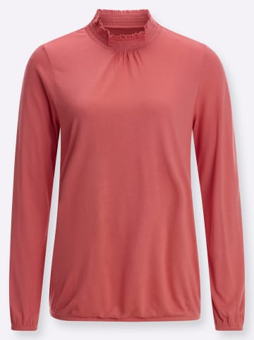 Sieh an! Stehkragen-Shirt in grapefruit