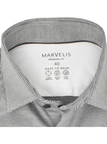 MARVELIS Modern Fit Easy To Wear Hemd in Schwarz