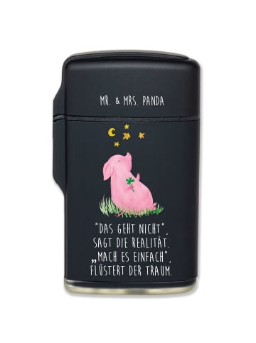 Mr. & Mrs. Panda Zünder Schwein Glück mit Spruch in Schwarz